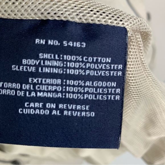 Men’s Dockers Khaki Fishing Chore Windbreaker Mesh Lined Jacket Pockets Hood LRG - Picture 11 of 13